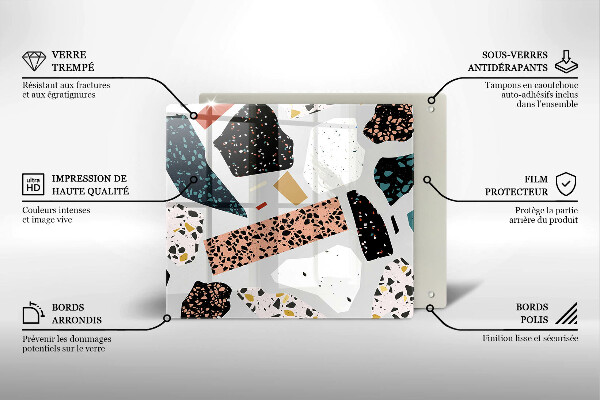 Steklena podloga za rezanje Kamenina