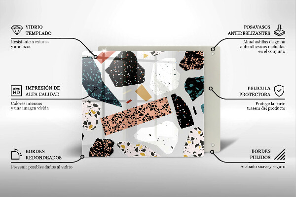 Steklena podloga za rezanje Kamenina