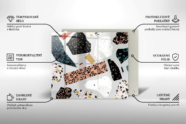 Steklena podloga za rezanje Kamenina