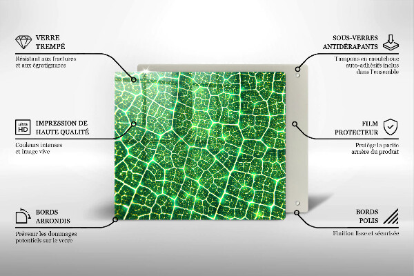 Steklena podloga za rezanje Struktura listov