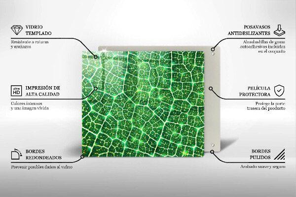 Steklena podloga za rezanje Struktura listov