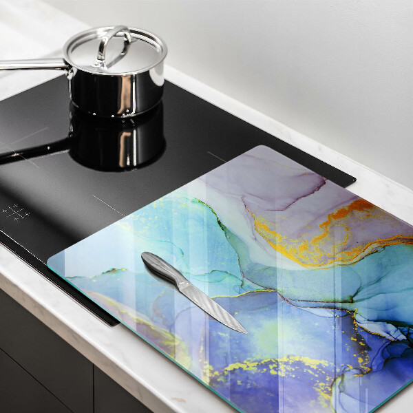 Steklena podloga za rezanje Razpokan zlati kamen