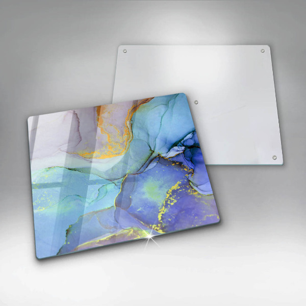 Steklena podloga za rezanje Razpokan zlati kamen