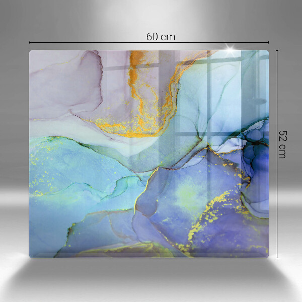 Steklena podloga za rezanje Razpokan zlati kamen