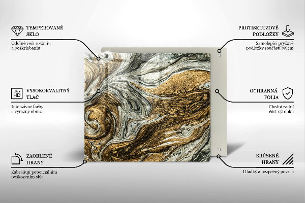 Steklena podloga za rezanje Bogata abstrakcija