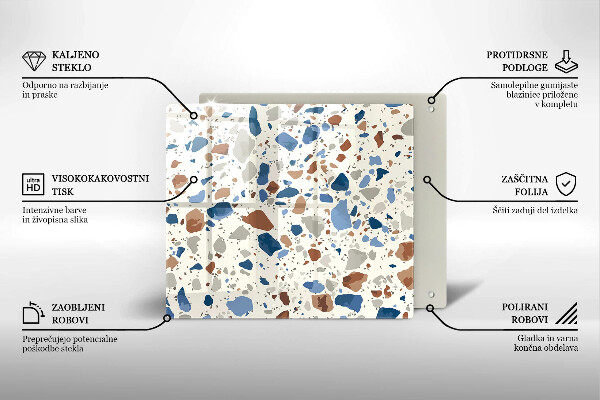 Steklena podloga za rezanje Dekorativna kamenina