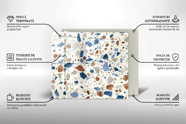 Steklena podloga za rezanje Dekorativna kamenina