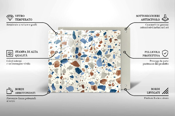 Steklena podloga za rezanje Dekorativna kamenina