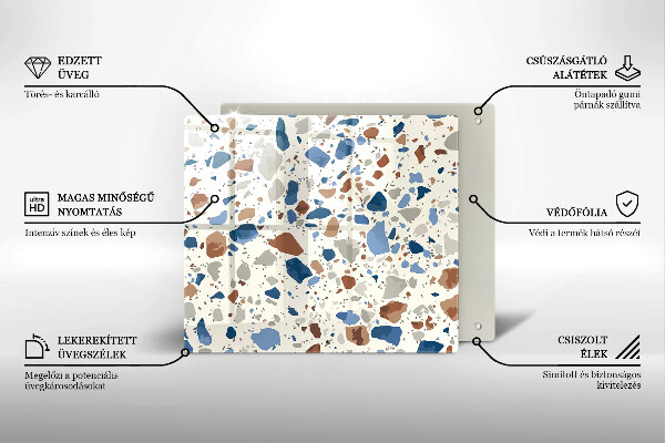 Steklena podloga za rezanje Dekorativna kamenina