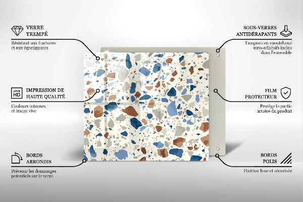 Steklena podloga za rezanje Dekorativna kamenina