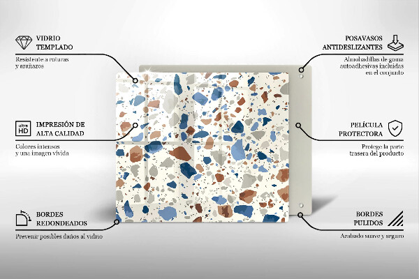 Steklena podloga za rezanje Dekorativna kamenina