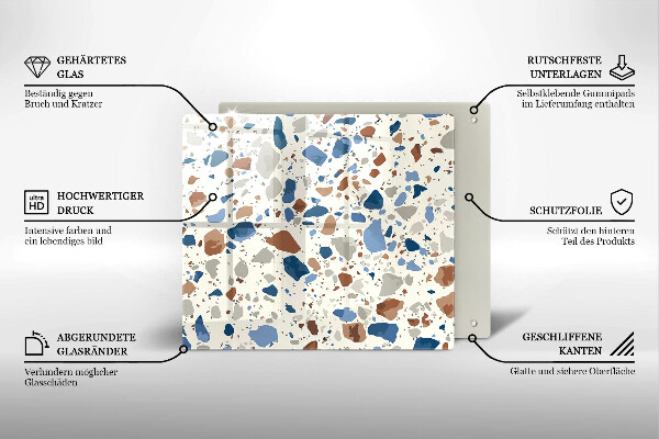 Steklena podloga za rezanje Dekorativna kamenina