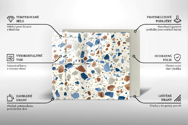 Steklena podloga za rezanje Dekorativna kamenina
