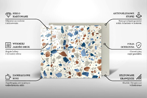 Steklena podloga za rezanje Dekorativna kamenina