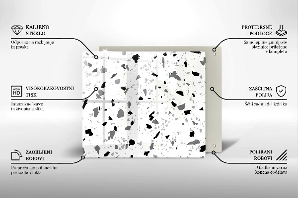 Steklena podloga za rezanje Dekorativna kamenina