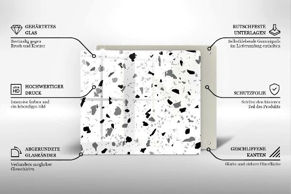 Steklena podloga za rezanje Dekorativna kamenina