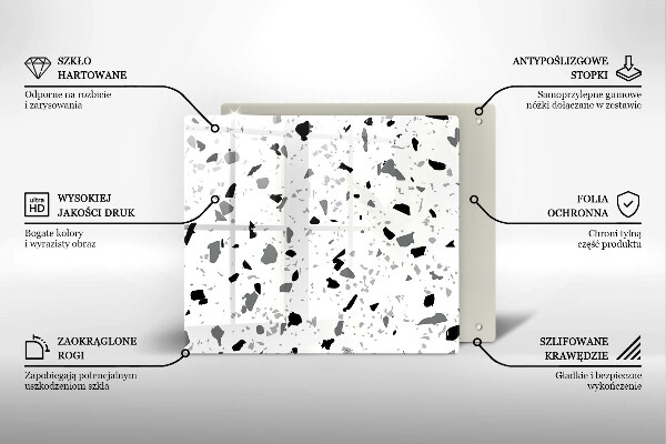 Steklena podloga za rezanje Dekorativna kamenina