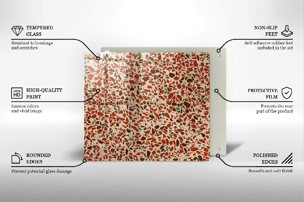 Steklena podloga za rezanje Fina kamenina