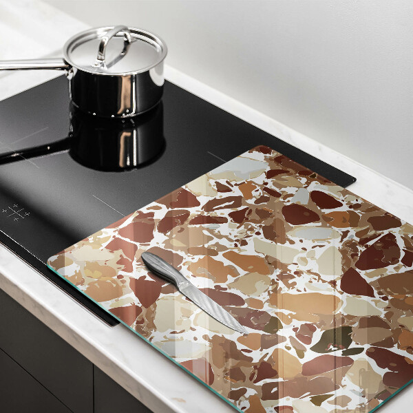 Steklena podloga za rezanje Kamnite dekorativne madeže