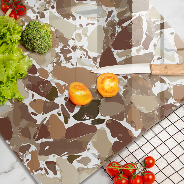 Steklena podloga za rezanje Kamnite dekorativne madeže