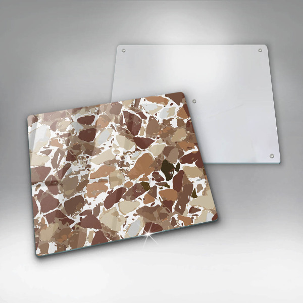 Steklena podloga za rezanje Kamnite dekorativne madeže