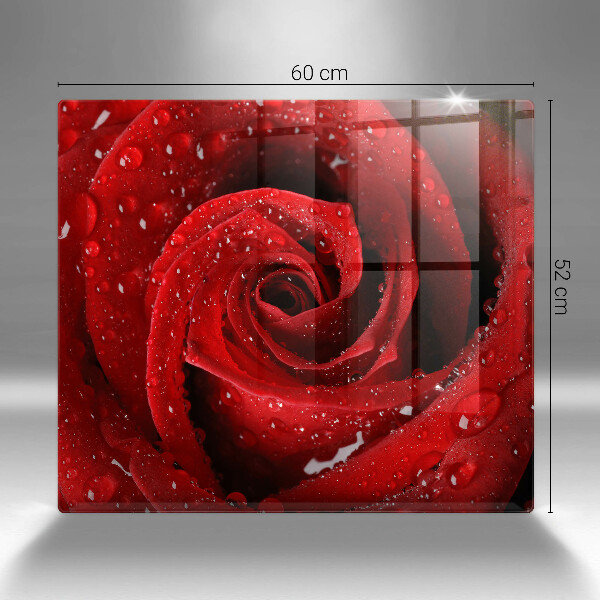 Steklena podloga za rezanje Cvetni listi vrtnice