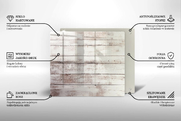 Steklena podloga za rezanje Stare lesene plošče