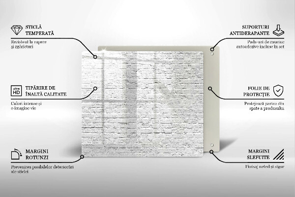 Steklena podloga za rezanje Stena iz opečne stene