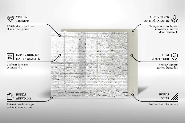 Steklena podloga za rezanje Stena iz opečne stene