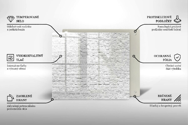 Steklena podloga za rezanje Stena iz opečne stene