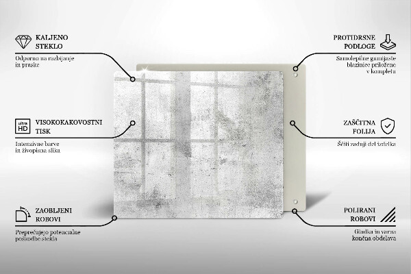 Steklena podloga za rezanje Tekstura betona