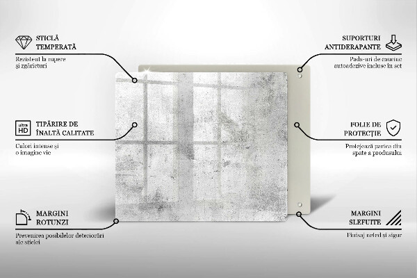 Steklena podloga za rezanje Tekstura betona