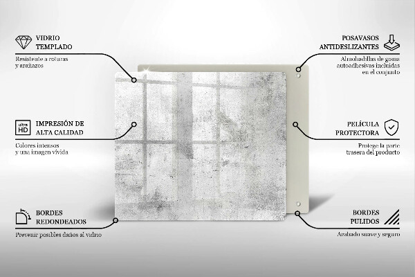 Steklena podloga za rezanje Tekstura betona