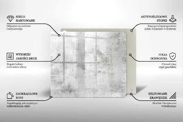 Steklena podloga za rezanje Tekstura betona