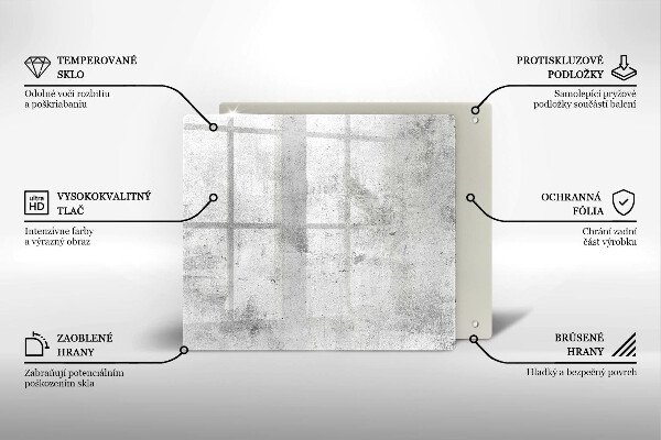 Steklena podloga za rezanje Tekstura betona