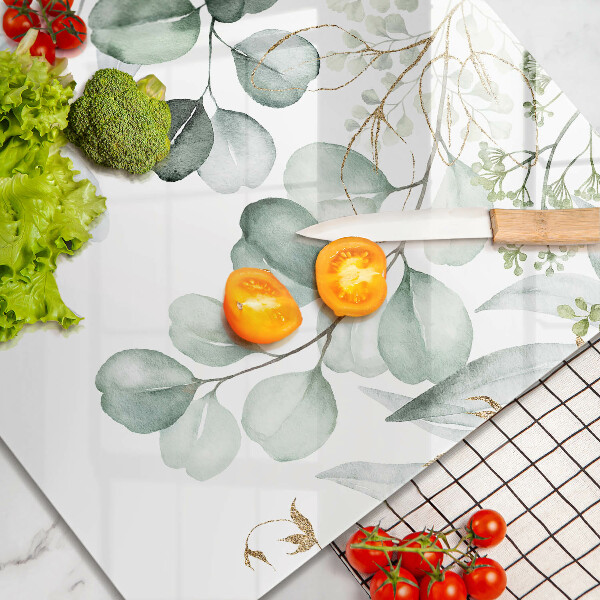 Steklena podloga za rezanje Poslikane rastline