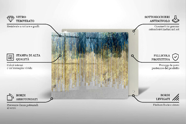 Steklena podloga za rezanje Abstrakcija oblikovalca