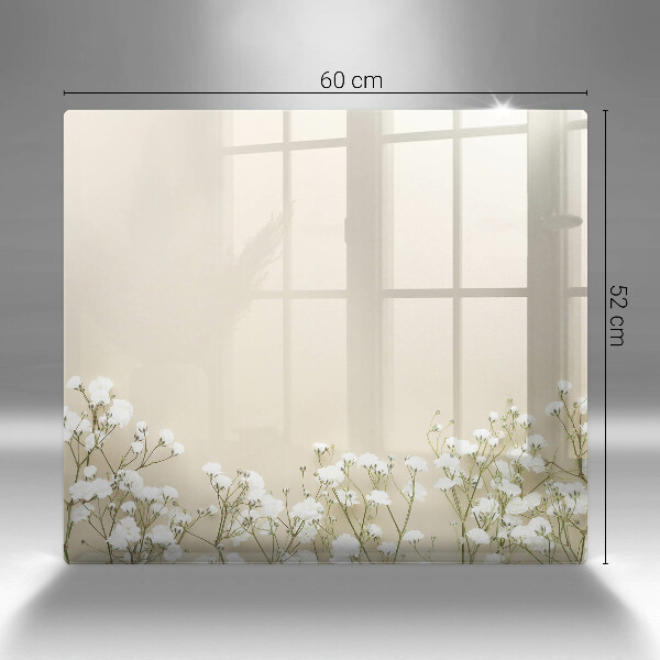 Steklena podloga za rezanje Boho rože iz mavca