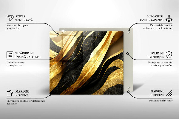 Steklena podloga za rezanje Elegantna abstrakcija