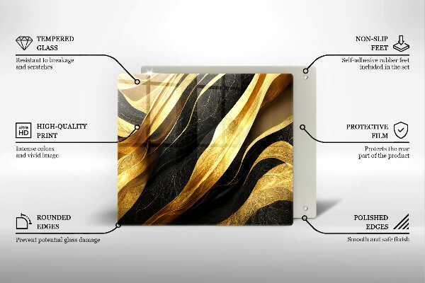 Steklena podloga za rezanje Elegantna abstrakcija