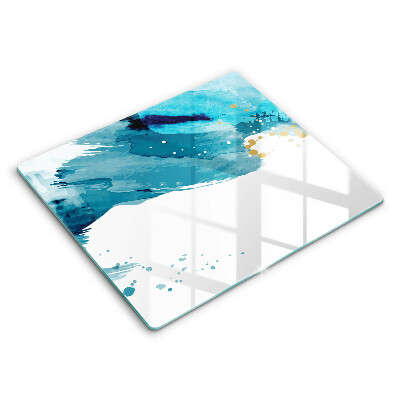 Steklena podloga za rezanje Modre lise