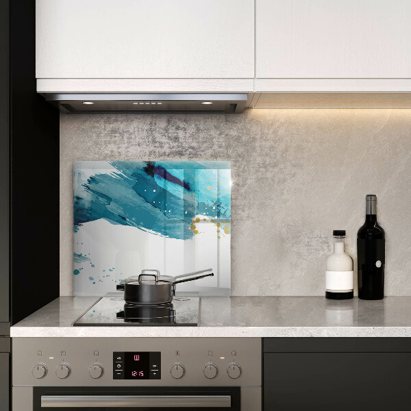 Steklena podloga za rezanje Modre lise