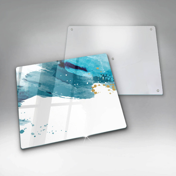 Steklena podloga za rezanje Modre lise