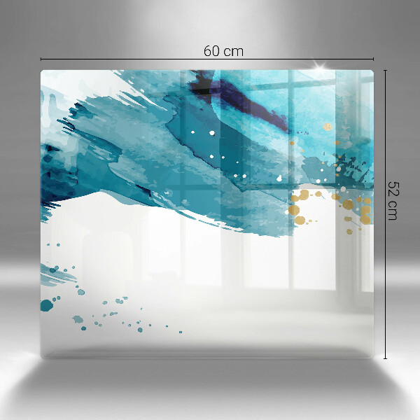 Steklena podloga za rezanje Modre lise