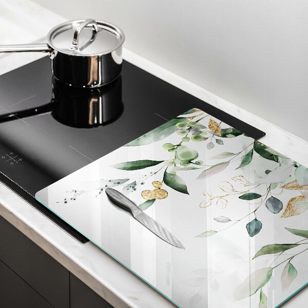 Steklena podloga za rezanje Akvarelni listi