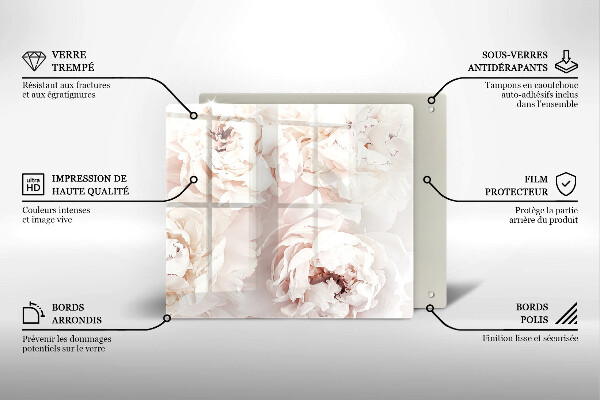 Steklena podloga za rezanje Pastelne potonike