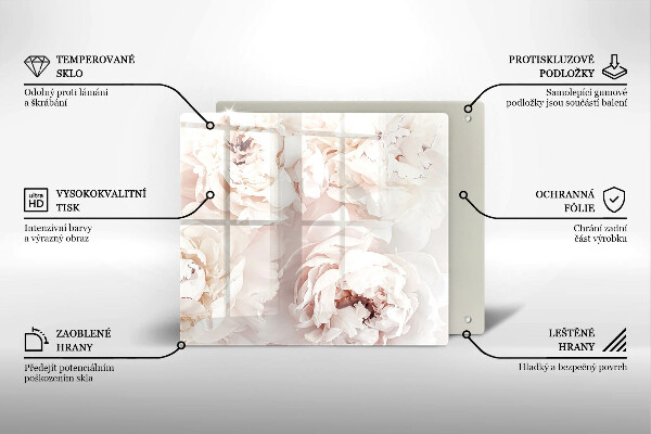 Steklena podloga za rezanje Pastelne potonike