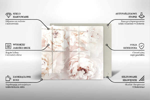 Steklena podloga za rezanje Pastelne potonike