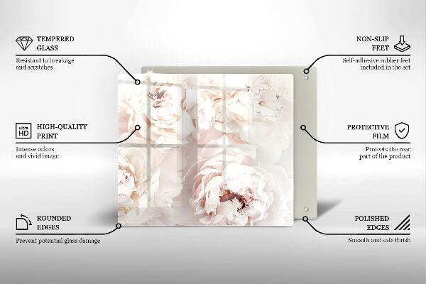 Steklena podloga za rezanje Pastelne potonike