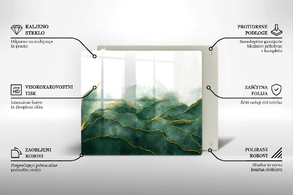 Steklena podloga za rezanje Abstraktna narava